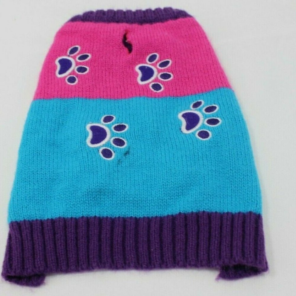 Lookin' Good Size S Pet Knit Multi-Color Sweater